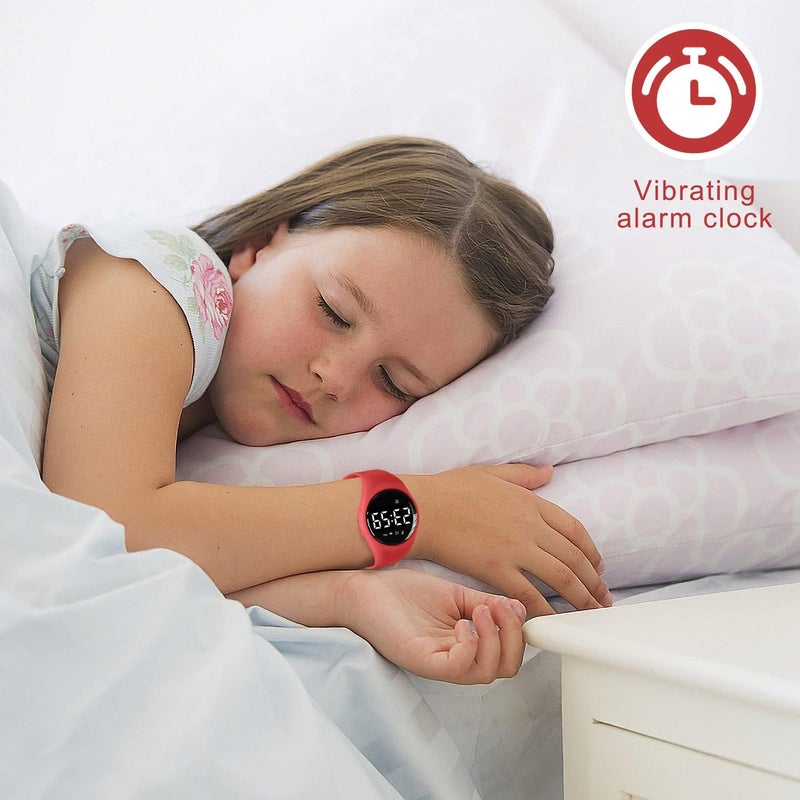 A ALPS Kids Watches for Girls Boys Digital Sport Watch with Step Counter Pedometer Vibration Alarm Clock, No App Waterproof Fitness Tracker Kids Watch Boys Girls Teens Students Ages 5-16 - Image 4